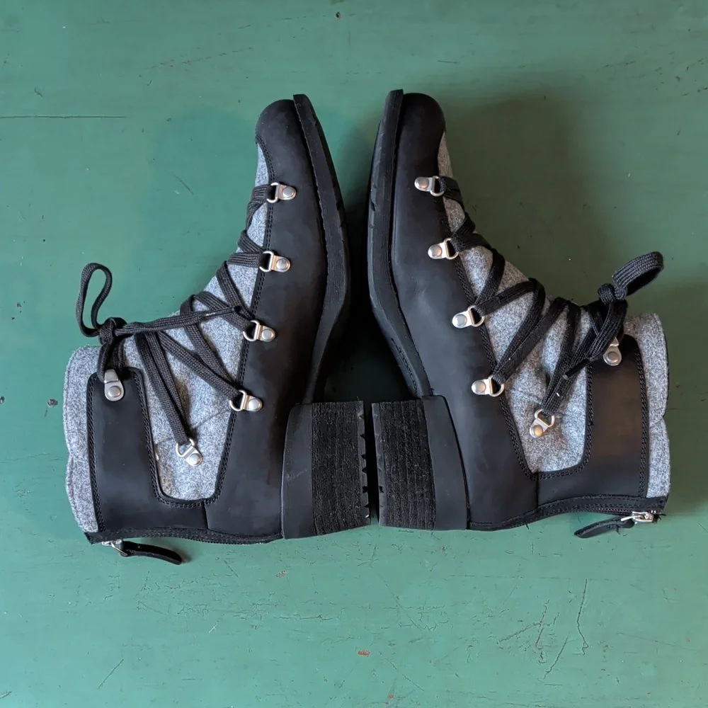 Merrill SHILOH II Warm Boot Winter Fashion Grey Black Leather